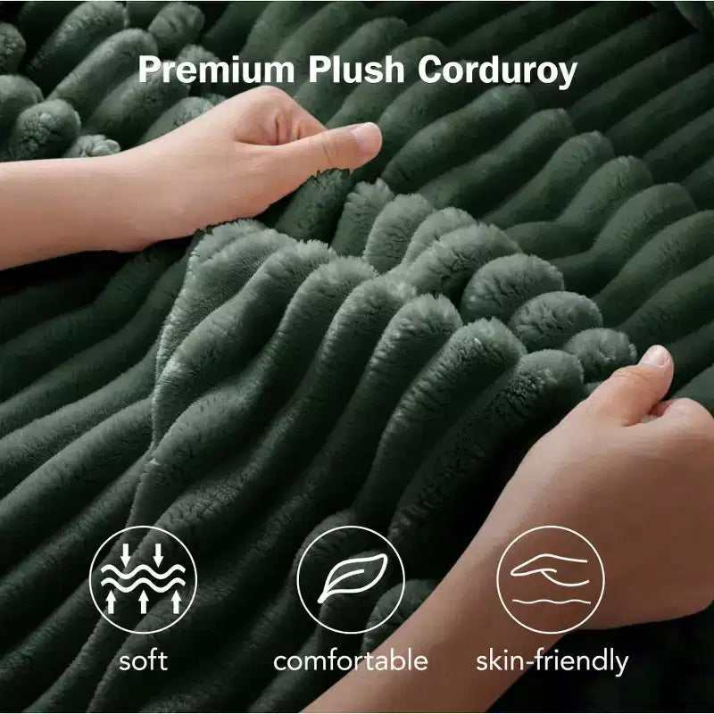 Dyonery 101 Divano Letto Angolare con Letto Estraibile, Schienale Reclinabile/Chaise Longue Contenitore Reversibile/Porte USB/Portabicchieri, Velluto a Coste Morbido