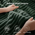 Dyonery 101 Divano Letto Angolare con Letto Estraibile, Schienale Reclinabile/Chaise Longue Contenitore Reversibile/Porte USB/Portabicchieri, Velluto a Coste Morbido