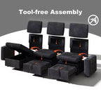 Dyonery 101 Divano Letto Angolare con Letto Estraibile, Schienale Reclinabile/Chaise Longue Contenitore Reversibile/Porte USB/Portabicchieri, Velluto a Coste Morbido