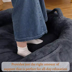 Cuscino per Cani a Misura d'Uomo per Persone Adulte, Cuccia Pieghevole per Umani, 180x110x25 cm, Cuccia Gigante con Copertura Rimovibile, Lettino per Cani in Pelliccia Sintetica Lavabile
