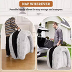 Cuscino per Cani a Misura d'Uomo per Persone Adulte, Cuccia Pieghevole per Umani, 180x110x25 cm, Cuccia Gigante con Copertura Rimovibile, Lettino per Cani in Pelliccia Sintetica Lavabile