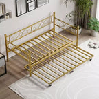 Divano letto singolo con letto estraibile, letto estraibile in metallo, struttura divano letto, doghe in metallo resistente, per soggiorno, camera da letto, camera degli ospiti, salvaspazio