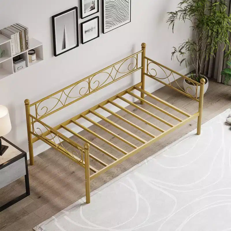 Divano letto singolo con letto estraibile, letto estraibile in metallo, struttura divano letto, doghe in metallo resistente, per soggiorno, camera da letto, camera degli ospiti, salvaspazio