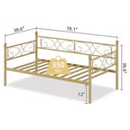 Divano letto singolo con letto estraibile, letto estraibile in metallo, struttura divano letto, doghe in metallo resistente, per soggiorno, camera da letto, camera degli ospiti, salvaspazio