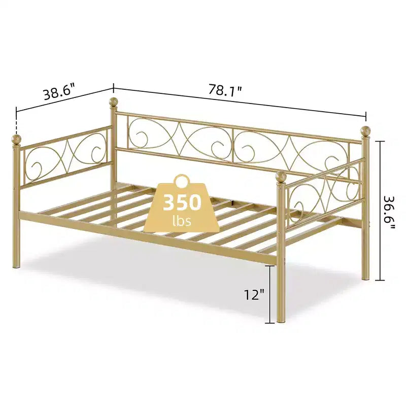 Divano letto singolo con letto estraibile, letto estraibile in metallo, struttura divano letto, doghe in metallo resistente, per soggiorno, camera da letto, camera degli ospiti, salvaspazio