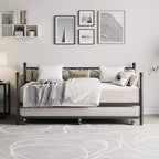 Divano letto singolo con letto estraibile, letto estraibile in metallo, struttura divano letto, doghe in metallo resistente, per soggiorno, camera da letto, camera degli ospiti, salvaspazio