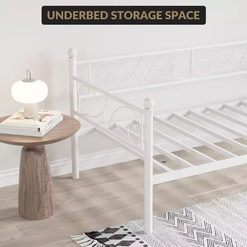 Divano letto singolo con letto estraibile, letto estraibile in metallo, struttura divano letto, doghe in metallo resistente, per soggiorno, camera da letto, camera degli ospiti, salvaspazio