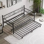 Divano letto singolo con letto estraibile, letto estraibile in metallo, struttura divano letto, doghe in metallo resistente, per soggiorno, camera da letto, camera degli ospiti, salvaspazio