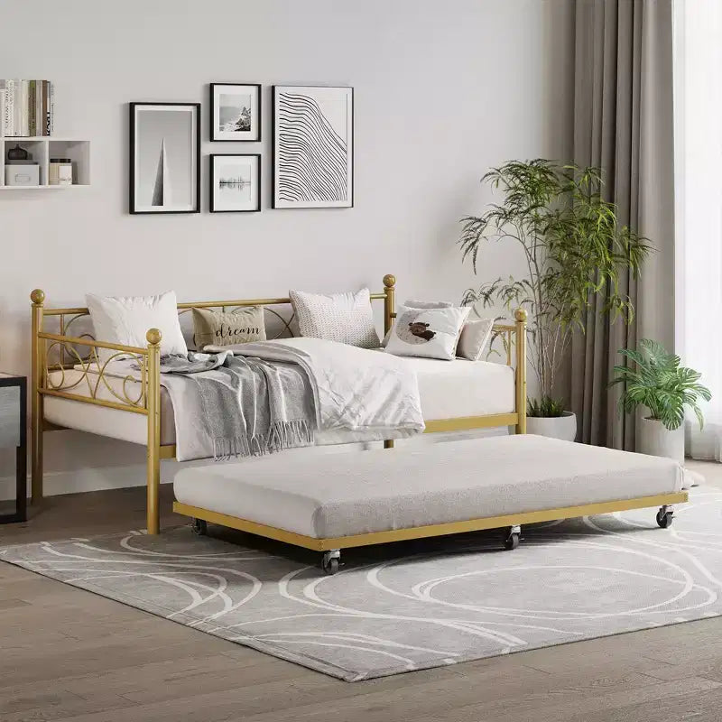 Divano letto singolo con letto estraibile, letto estraibile in metallo, struttura divano letto, doghe in metallo resistente, per soggiorno, camera da letto, camera degli ospiti, salvaspazio