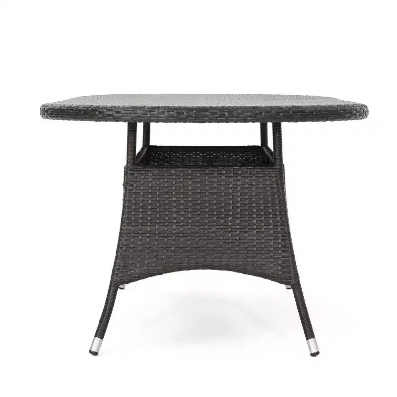 Set da pranzo Christopher Knight Home Franco da 7 pezzi in vimini e ferro con cuscino per esterni