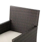 Christopher Knight Home Cypress Set da Pranzo da Esterno in Vimini 7 Pezzi con Cuscini