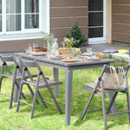 VINGLI Tavolo da pranzo rettangolare da esterno 140 cm in legno massello di cedro per 4-6 persone, tavolo da giardino impermeabile per cortile, terrazza, bordo piscina