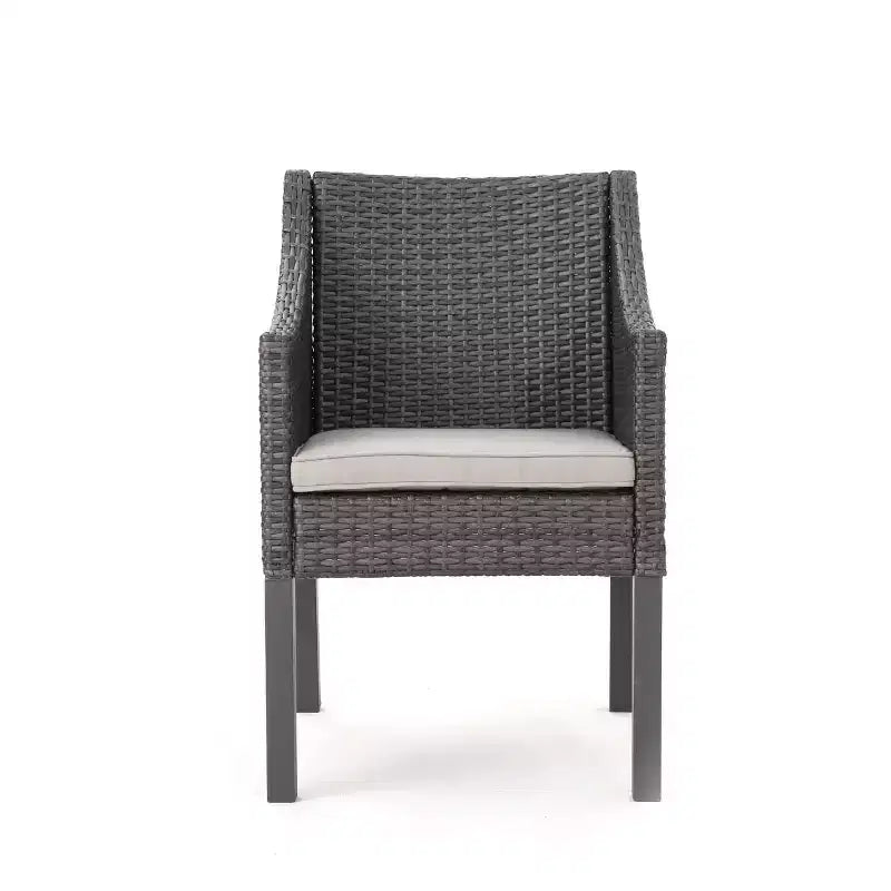 Christopher Knight Home Torrence Set da pranzo da esterno 5 pezzi in legno di acacia e vimini con cuscini