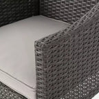 Christopher Knight Home Torrence Set da pranzo da esterno 5 pezzi in legno di acacia e vimini con cuscini