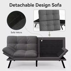 Dyonery 71 Divano Letto Trasformabile, Divano Letto con Memory Foam, Schienale e Braccioli Regolabili, Divanetto Letto Multifunzionale