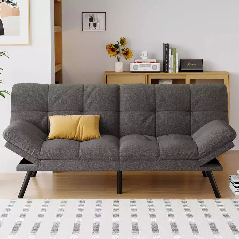 Dyonery 71 Divano Letto Trasformabile, Divano Letto con Memory Foam, Schienale e Braccioli Regolabili, Divanetto Letto Multifunzionale
