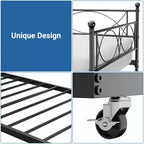 Divano Letto Singolo, Struttura Divano Letto in Metallo con Letto Estraibile, Doghe in Metallo Resistenti, Base per Materasso Piattaforma Divano