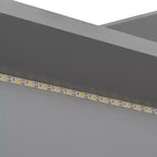 Divano Letto Whisen Full Size con Scaffali, Cassetti, Stazione di Ricarica, Luce LED, Scrivania, Testiera e Schienale Imbottiti
