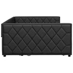 Divano Letto Imbottito Whisen Full XL con Letto Estraibile, Divano Letto, Letto per Ospiti con Struttura in Legno Massello di Pino, Pelle PU, Braccioli Trapuntati