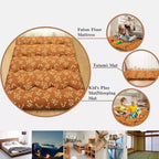 Materasso Futon Giapponese da Pavimento, Tatami Spesso Portatile, Materassino Futon Arrotolabile, Materasso Pieghevole da Pavimento, Materasso per Dormire per Campeggio, Dormitorio, Camera degli Ospiti