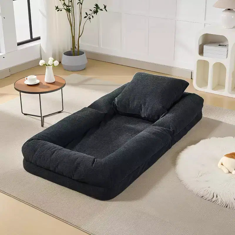 Divano Letto per Cani Pieghevole e Regolabile a 5 Posizioni in ciniglia Acekool con Soffici Cuscini, Lettino Oversize per Persone e Animali Domestici