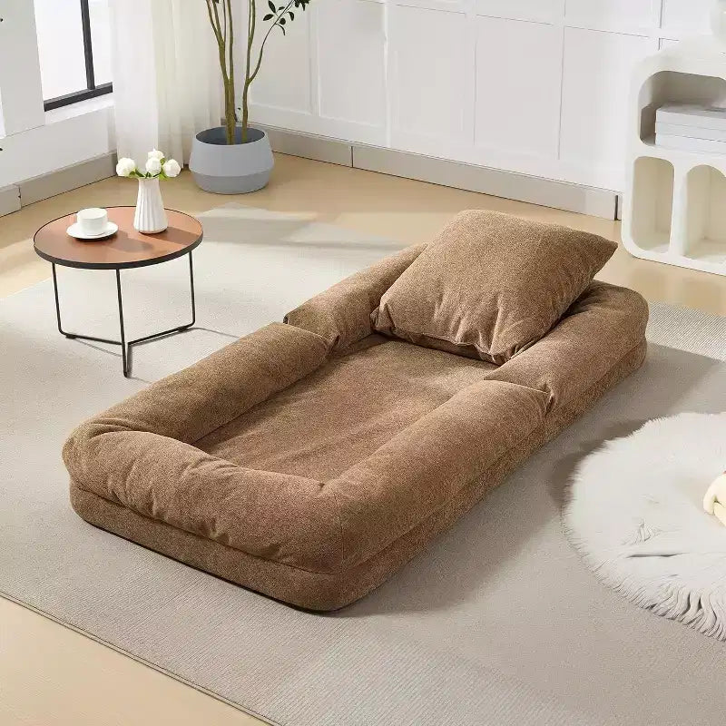 Divano Letto per Cani Pieghevole e Regolabile a 5 Posizioni in ciniglia Acekool con Soffici Cuscini, Lettino Oversize per Persone e Animali Domestici