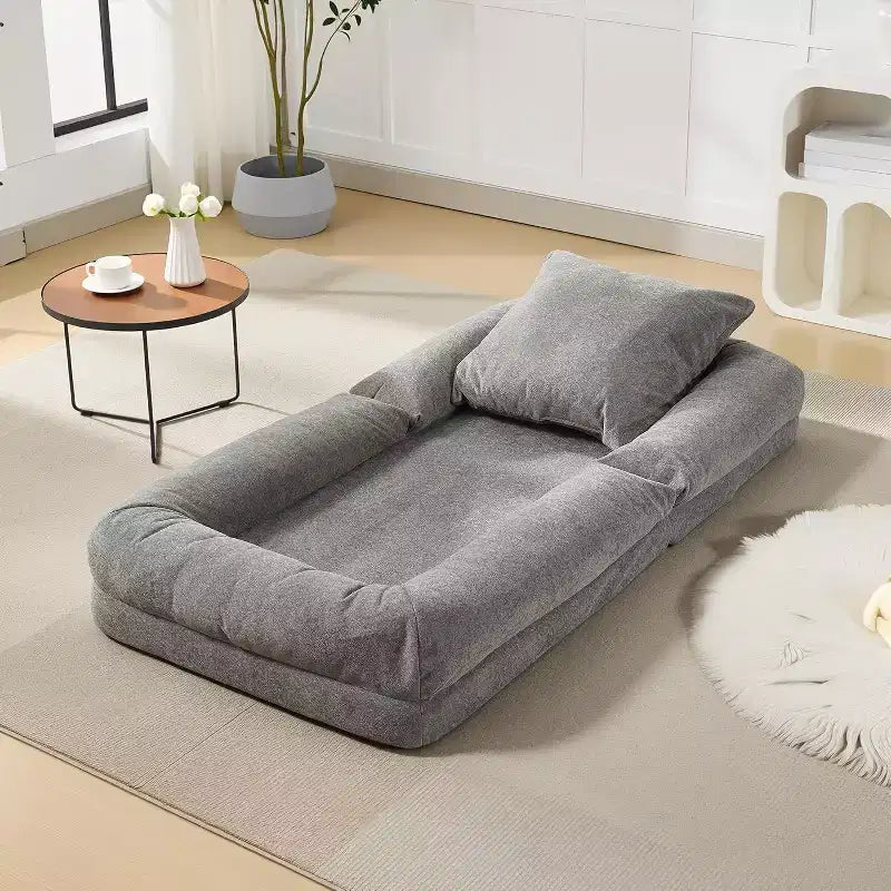 Divano Letto per Cani Pieghevole e Regolabile a 5 Posizioni in ciniglia Acekool con Soffici Cuscini, Lettino Oversize per Persone e Animali Domestici