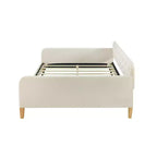GDFStudio Purtell Letto da Giorno Moderno Imbottito in Lino con Struttura in Legno Massello