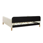 GDFStudio Purtell Letto da Giorno Moderno Imbottito in Lino con Struttura in Legno Massello