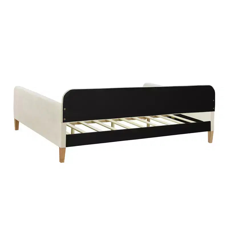 GDFStudio Purtell Letto da Giorno Moderno Imbottito in Lino con Struttura in Legno Massello