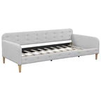 GDFStudio Purtell Letto da Giorno Moderno Imbottito in Lino con Struttura in Legno Massello