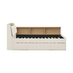 GDFStudio Clara Divano letto contemporaneo in velluto con testiera, luci a LED, ricarica wireless