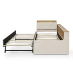 GDFStudio Clara Divano letto contemporaneo in velluto con testiera, luci a LED, ricarica wireless