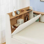 GDFStudio Clara Divano letto contemporaneo in velluto con testiera, luci a LED, ricarica wireless