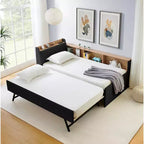 GDFStudio Clara Divano letto contemporaneo in velluto con testiera, luci a LED, ricarica wireless
