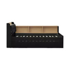 GDFStudio Clara Divano letto contemporaneo in velluto con testiera, luci a LED, ricarica wireless