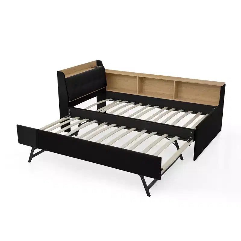 GDFStudio Clara Divano letto contemporaneo in velluto con testiera, luci a LED, ricarica wireless