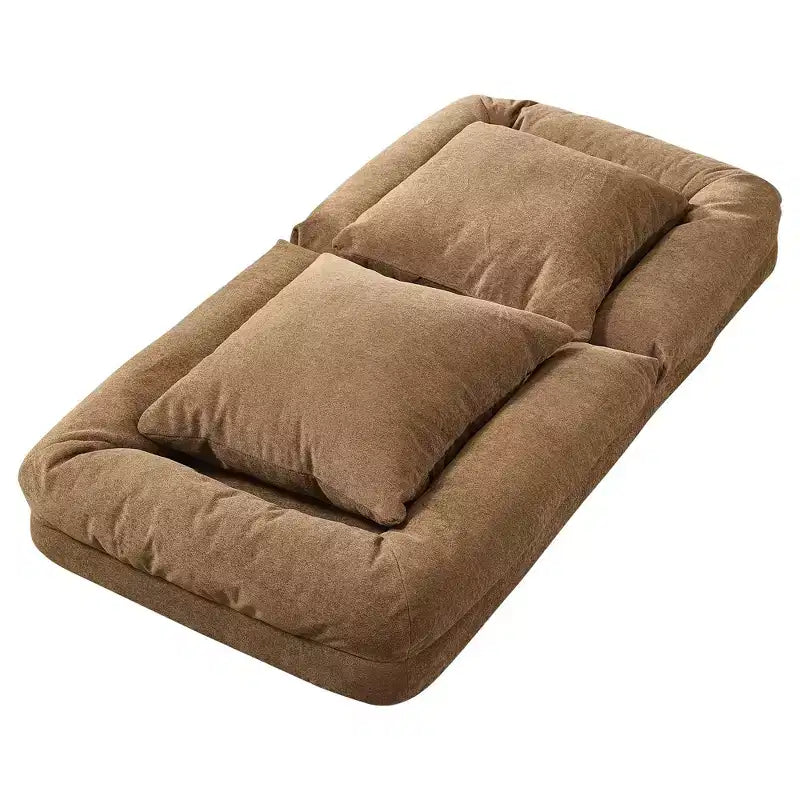 TROPOW Divano a pavimento regolabile a 5 posizioni, letto imbottito per persone/cani con 2 cuscini di peluche per soggiorno, camera da letto e sala giochi