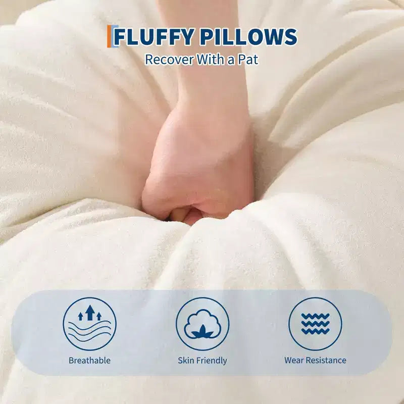 TROPOW Divano a pavimento regolabile a 5 posizioni, letto imbottito per persone/cani con 2 cuscini di peluche per soggiorno, camera da letto e sala giochi
