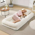 TROPOW Adjustable 5-Position Floor Sofa  Upholstered Human/Dog Bed with 2 Plush Pillows for Living Room, Bedroom & Gaming
