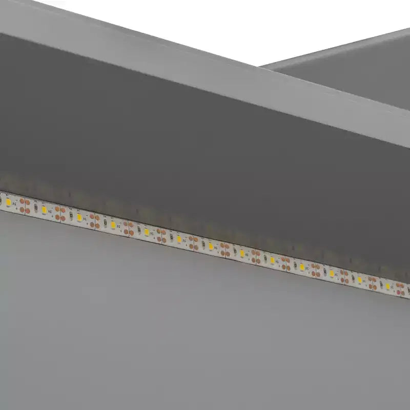 Letto a una piazza e mezza con mensole, stazione di ricarica, luce a LED, scrivania e testiera e schienale imbottiti - ModernLuxe