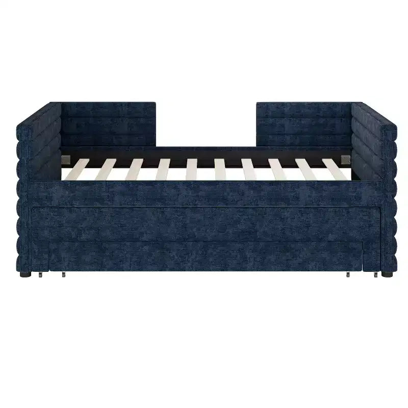 GDFStudio Alston Letto Divano Imbottito per Una Piazza con Letto Estraibile e Cassetti Contenitori