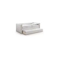 Meridian Furniture,Colton Linen Textured Fabric Twin Daybed