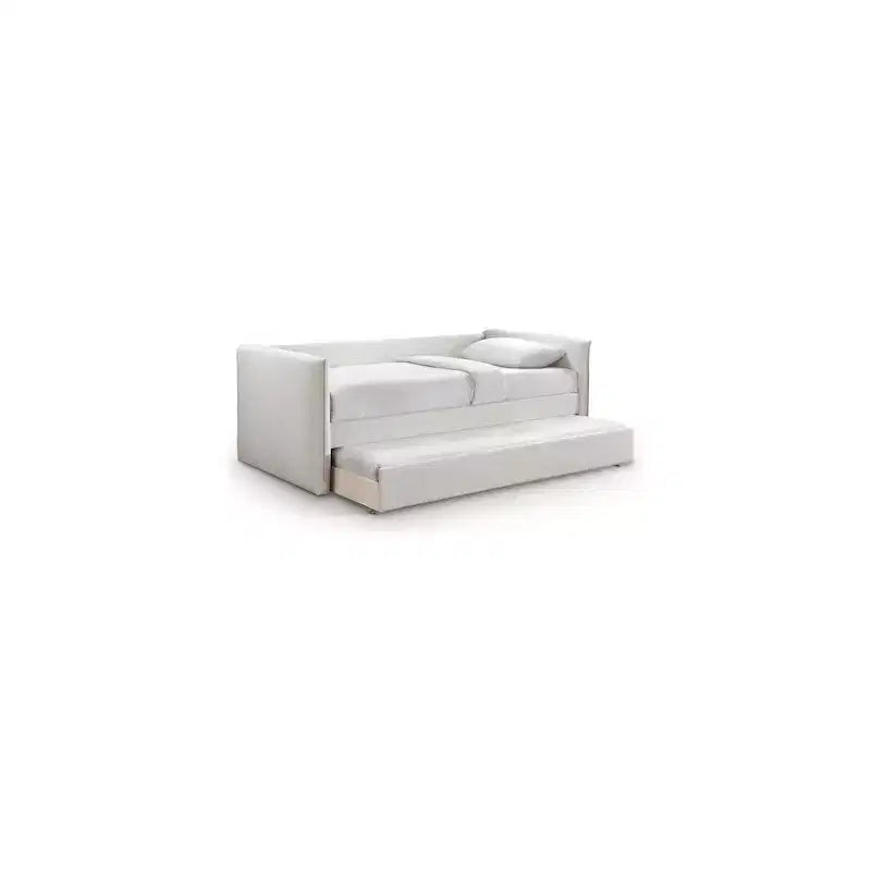 Meridian Furniture,Colton Linen Textured Fabric Twin Daybed