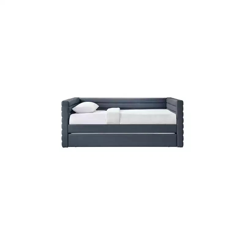 Meridian Furniture, Letto a giorno doppio in pelle vegana Beverly