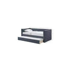 Meridian Furniture, Letto a giorno doppio in pelle vegana Beverly