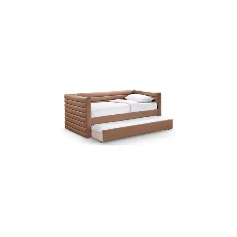Meridian Furniture, Letto a giorno doppio in pelle vegana Beverly