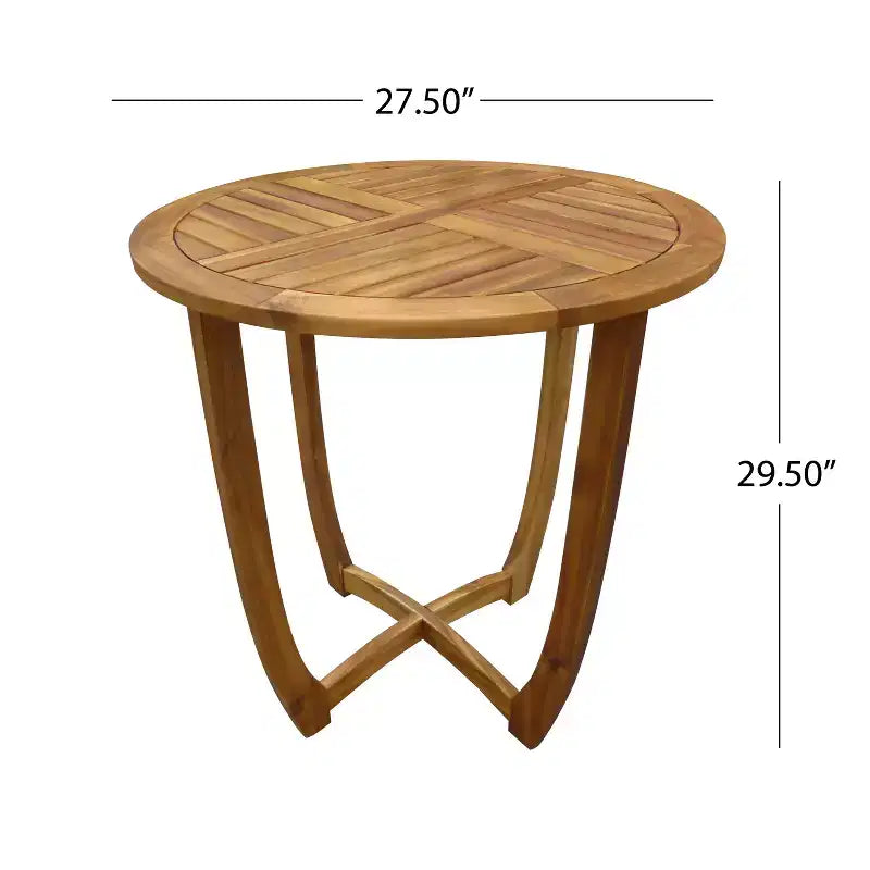 Christopher Knight Home Daisy Set da pranzo rustico da 3 pezzi in legno di acacia con sedie in vimini intrecciato