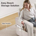 Divano Letto Trasformabile Dyonery 81, Divano Estraibile 2 in 1 con Chaise Longue Reversibile con Contenitore