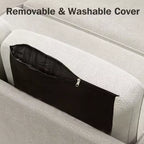 Divano Letto Trasformabile Dyonery 81, Divano Estraibile 2 in 1 con Chaise Longue Reversibile con Contenitore